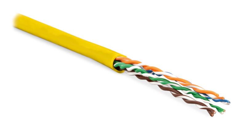 Кабель витая пара UUTP4-C5E-P24-IN-LSZH-YL-100 (100м)неэк.U/UTP,к.5e,4п.(24AWG),мног.(patсh),LSZH,нг(С)-HF,-20°C–+75°C,желт.