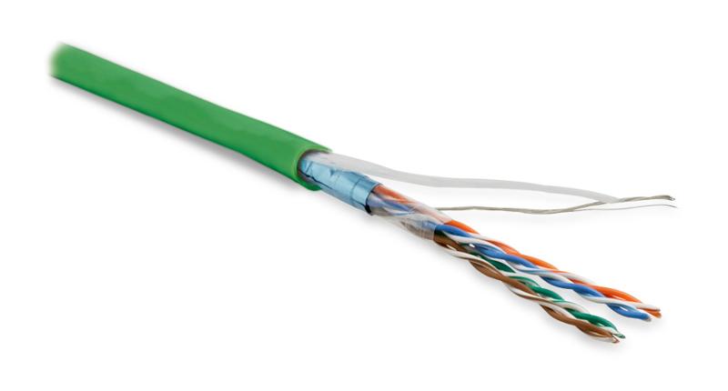 Кабель витая пара FUTP4-C5E-P26-IN-LSZH-GN-100 (100м)эк.F/UTP,к.5e,4п.(26AWG),мног.(patch),эк.-ф.,LSZH,нг(С)-HF,–20°C–+75°C,зел.