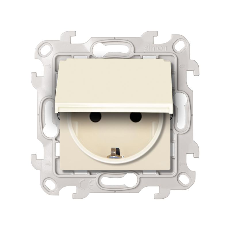 Simon 24 Сл. кость Розетка 2К+З Schuko IP44