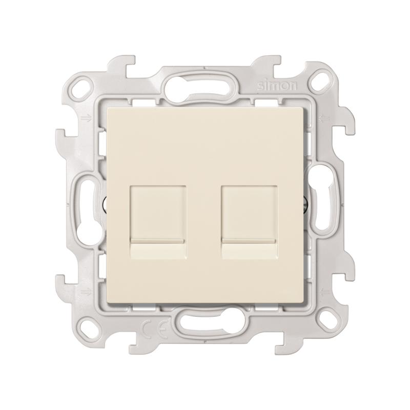 Simon 24 Сл. кость Комп. розетка 2-ая RJ45 кат 5е UTP