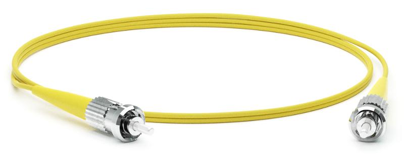 Патч-корд FC-S2-9-ST/UR-ST/UR-H-3M-LSZH-YL волоконно-оптический (шнур) SM 9/125 (OS2), ST/UPC-ST/UPC, 2.0 мм, simplex, LSZH, 3 м