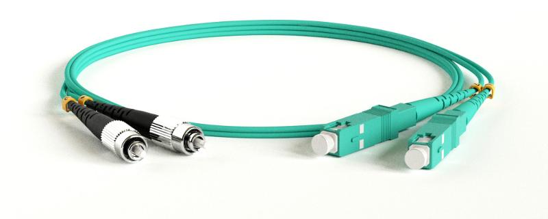 Патч-корд FC-D2-503-FC/PR-SC/PR-H-30M-LSZH-AQ волоконно-оптический (шнур) MM 50/125(OM3), FC-SC, duplex, LSZH, 30 м