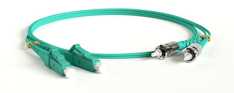 Патч-корд FC-D2-503-LC/PR-ST/PR-H-30M-LSZH-AQ волоконно-оптический (шнур) MM 50/125(OM3), LC-ST, duplex, LSZH, 30 м