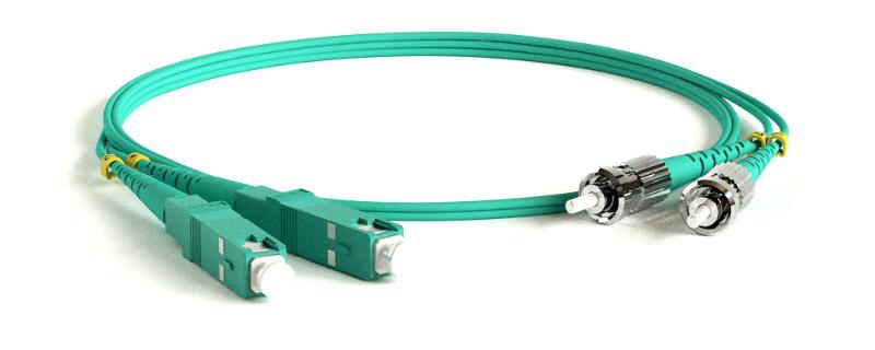 Патч-корд FC-D2-503-SC/PR-ST/PR-H-3M-LSZH-AQ волоконно-оптический (шнур) MM 50/125(OM3), SC-ST, 2.0 мм, duplex, LSZH, 3 м