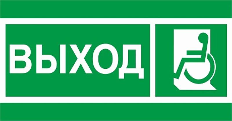 Пиктограмма ПЭУ 010 ВЫХОД МГН налево/направо (240х125) PC-M /комплект, 2шт./ MIZAR SP