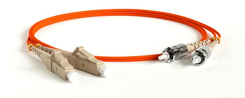 FC-D2-50-LC/PR-ST/PR-H-1.5M-LSZH-OR Патч-корд волоконно-оптический (шнур) MM 50/125, LC-ST, 2.0 мм, duplex, LSZH, 1.5 м