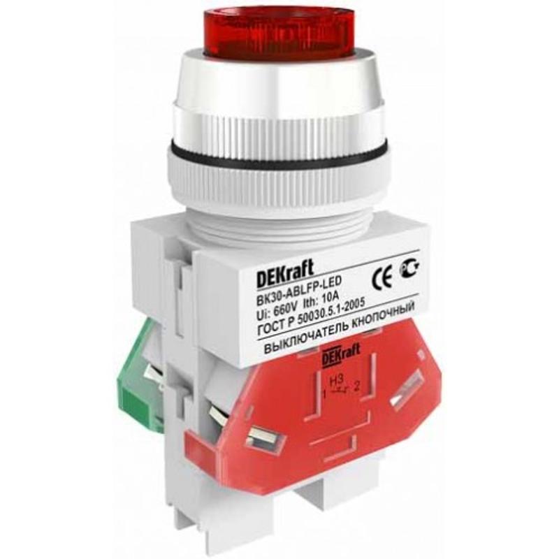 Выкл. кноп. ABLFP 22 мм LED зел. 24В AC/DC ВK-22