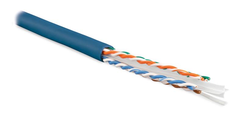 Кабель витая пара UUTP4-C6-S23-IN-LSZH-BL-305(305м)U/UTP,кат.6,4п.(23AWG),одн.(solid),с разд.,LSZH,нг(С)-HF,–20°C–+75°C,синий