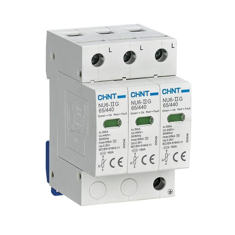 Ограничитель имп. перенапр. NU6-IIG 3Р In=15kA Uc=440B Im=40kA (R)