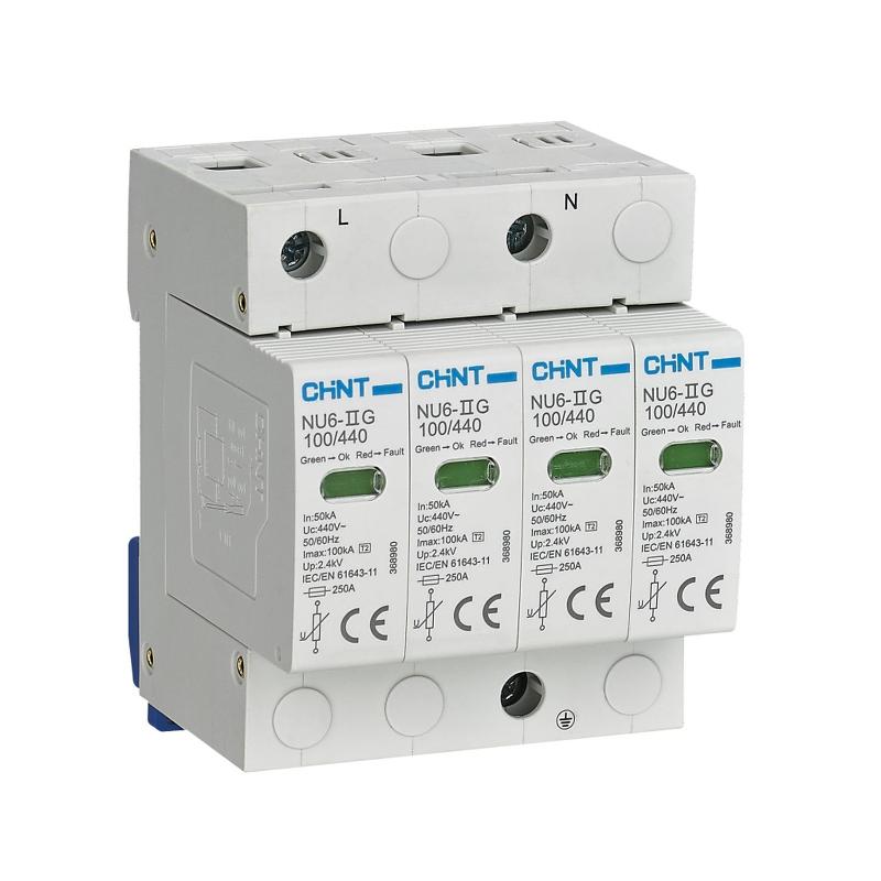 Ограничитель имп. перенапр. NU6-IIG 4Р In=15kA Uc=440B Im=40kA (R)