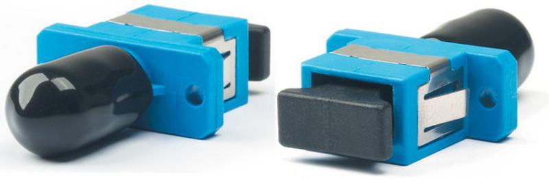 Адаптер проходной оптический FA-S11Z-SC/ST-N/BK-SL SC-ST, SM/MM, simplex, корпус металл, черные колпачки
