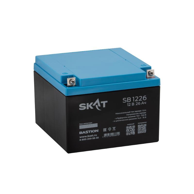 SKAT SB 1226 АКБ свинцово-кислотная тип AGM 12V 26Ач Iзар.7…
