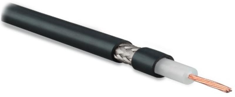 COAX-RG58-500 (500 м) Кабель коаксиальный RG-58, 50 Ом, жила - 20 AWG, внешний диаметр 4.95мм, PVC, черный