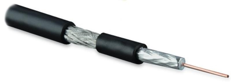 COAX-RG59-OUTDOOR-500 (500 м) Кабель коаксиальный RG-59, 75 Ом, жила - 20 AWG (-40°С – +60°С), внешний диаметр 6.1мм, PE