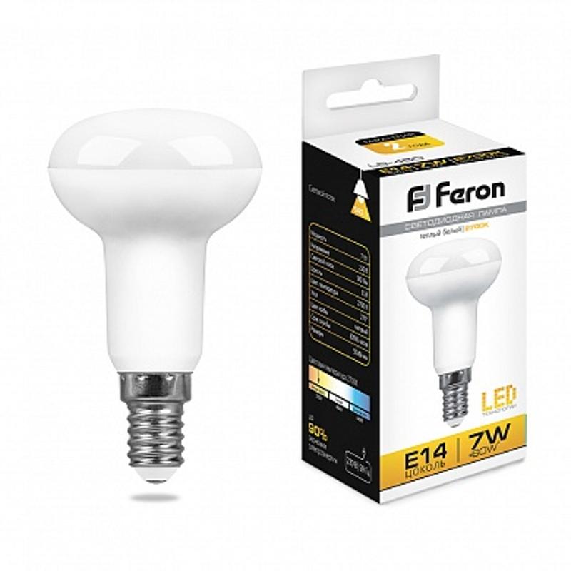 Лампа светодиодная рефлектор LB-450 (7W) 230V E14 2700K R50