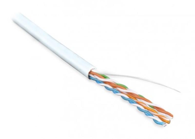 Кабель витая пара UUTP4-C5E-S24-IN-LSZH-WH-305(305м)неэкр.U/UTP,кат.5e,4п.(24AWG),одн.(solid),LSZH,нг(С)-HF,-20°C– +75°C,белый