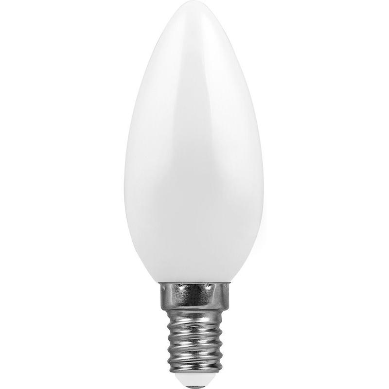 Лампа светодиодная LB-66 (7W) 230V E14 2700K филамент C35 матовая