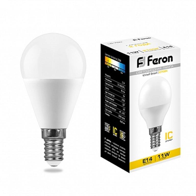 Лампа светодиодная LB-750 (11W) 230V E14 2700K G45