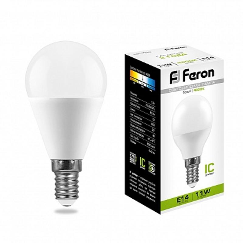 Лампа светодиодная LB-750 (11W) 230V E14 4000K G45