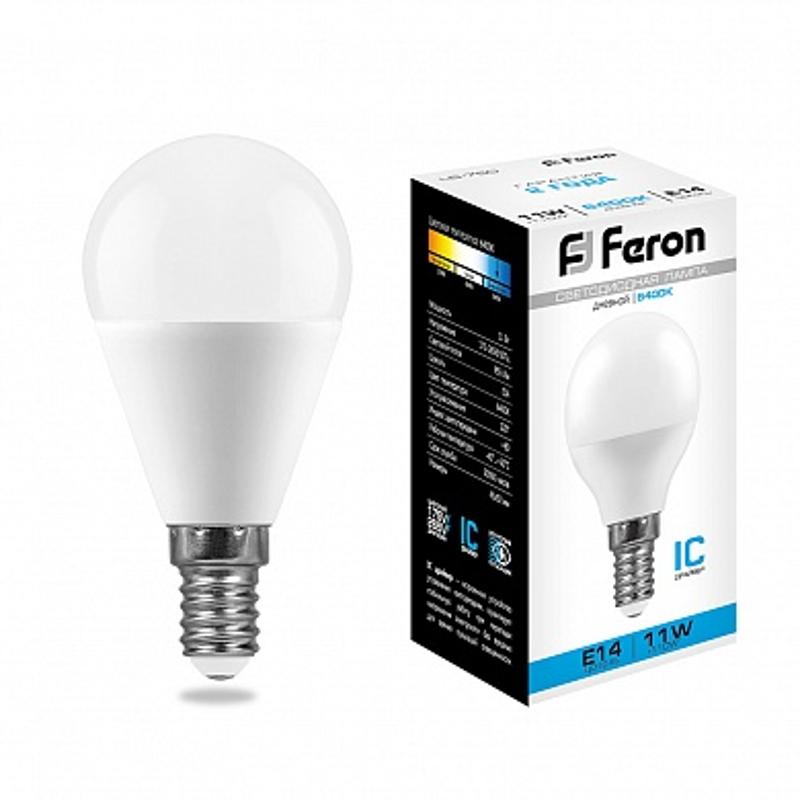 Лампа светодиодная LB-750 (11W) 230V E14 6400K G45