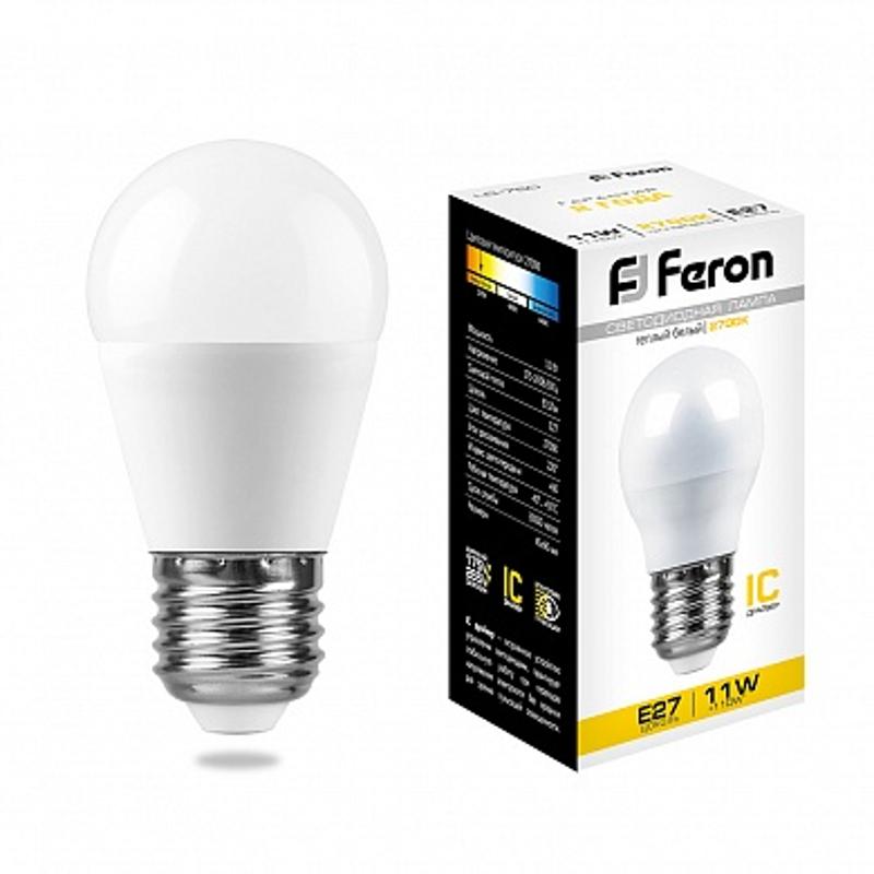 Лампа светодиодная LB-750 (11W) 230V E27 2700K G45