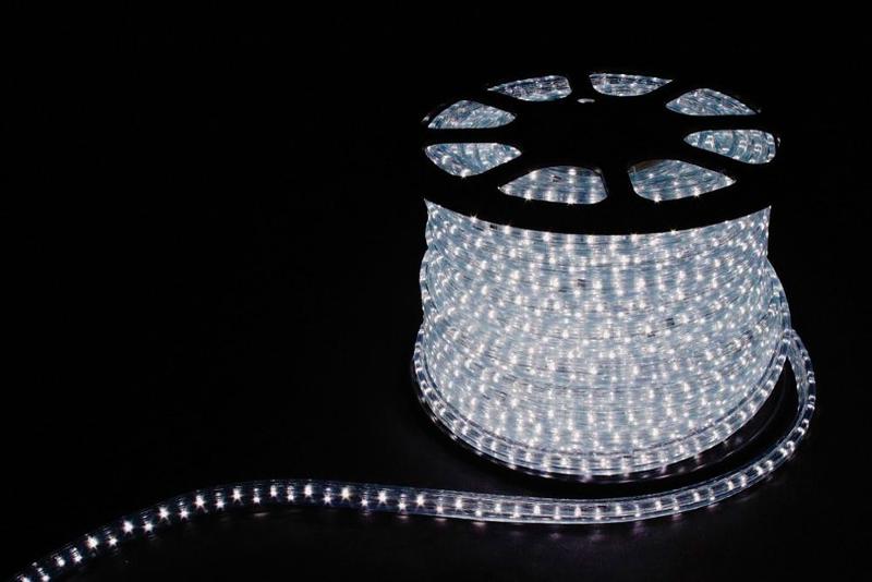 Дюралайт светодиодный 3W 50м квадр. 11х17мм 230V 72LED/м 2,88Вт/м, (2м/отрез), 2 аксесс., белый 7000K/ LED-F3W