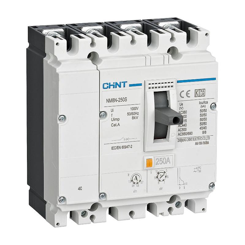 Выключатель автоматический NM8N-630H TM 4P 250А 100кА с рег. термомаг. расцепителем (R)