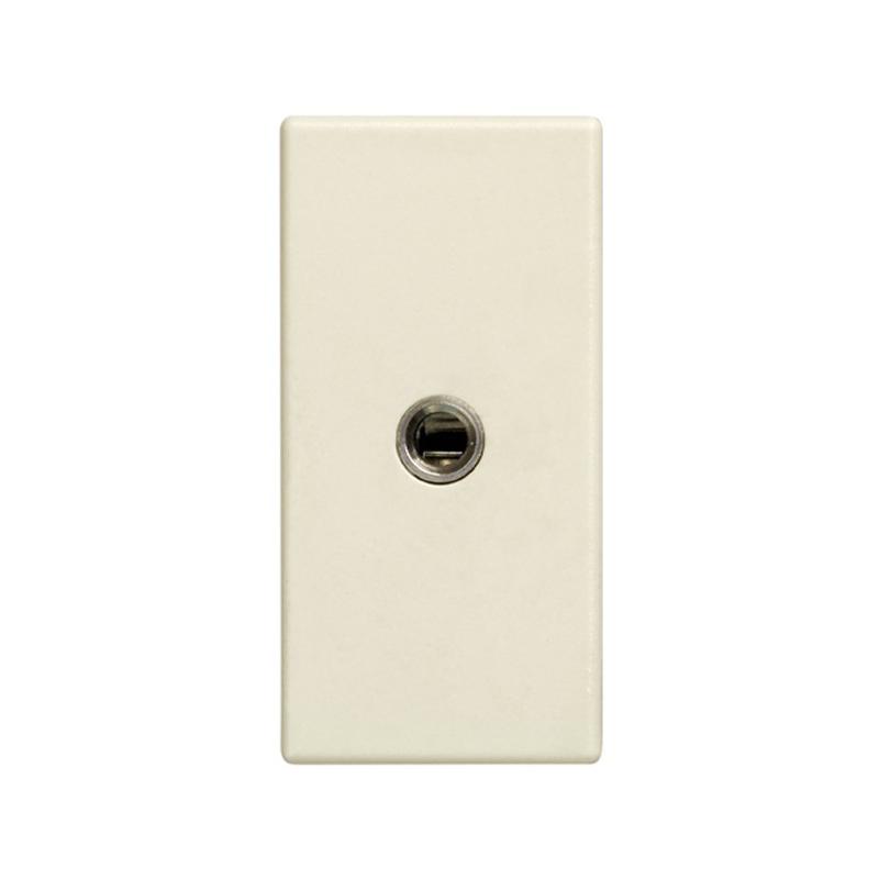 Simon 27 Розетка для подключения разъёма audio mini-jack (3,5мм), винтовое соединение, узкий модуль, S27, сло