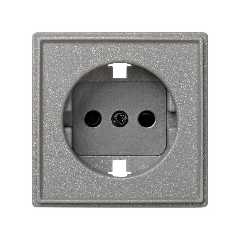 Simon 27 Накладка на розетку с/з (механизм S27), IP44, IK07, Scudo, серый