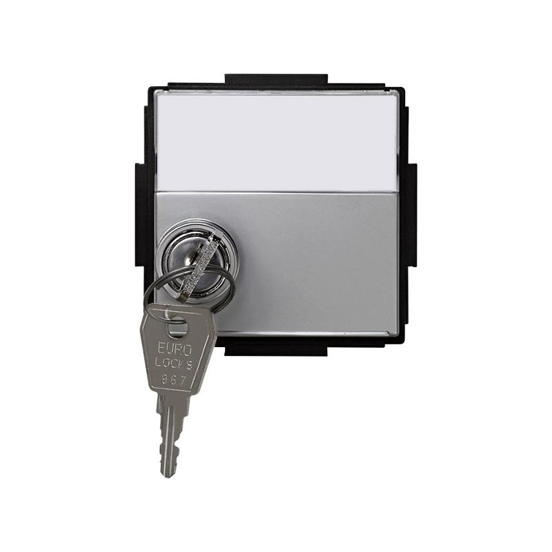 Simon 27 Крышка откидная для розетки с универсальным замком, (+ключ 2шт), IP44, IK09, Scudo, Top Impact, алюм