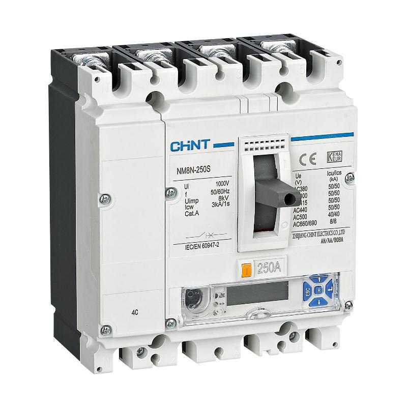 Выключатель автоматический NM8N-250R EM 4P 32А 150кА с электр. расцепителем, LCD (R)