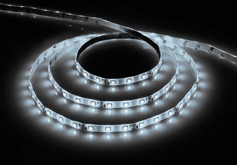 Лента светодиодная LS606/ 60SMD(5050)/м 14.4Вт/м 12V 5000*10*2.32мм 6500К