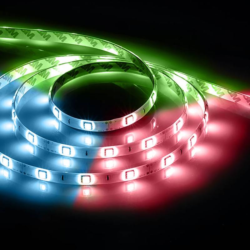 Лента светодиодная LS607/ 60SMD(5050)/м 14.4Вт/м 12V 5000*10*3мм RGB, IP65