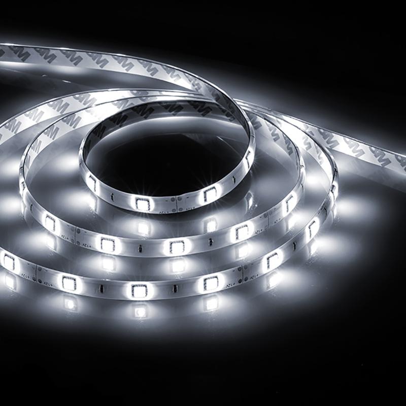 Лента светодиодная LS607/ 60SMD(5050)/м 14.4Вт/м 12V 5000*10*3.0мм 6500К, IP65