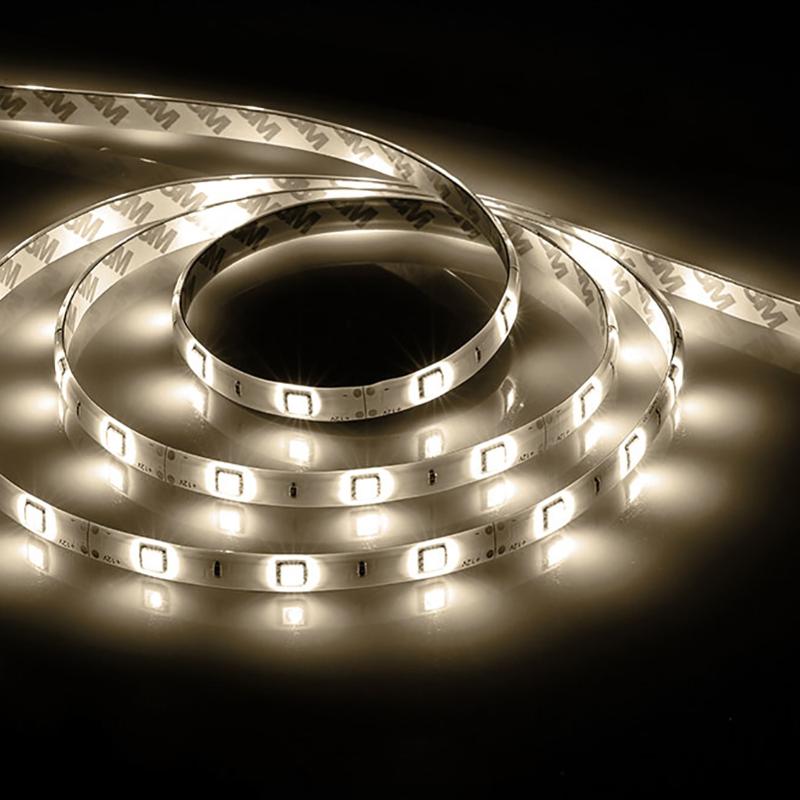 Лента светодиодная LS607/ 60SMD(5050)/м 14.4Вт/м 12V 5000 *10*3мм 3000К, IP65