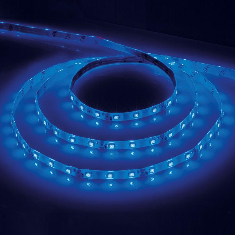 Лента светодиодная LS603/ 60SMD(2835)/м 4.8Вт/м 12V 5000*8*1.22мм синий