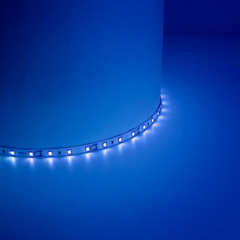 Лента светодиодная LS604/ 60SMD(2835)/м 4.8Вт/м 12V IP65 5000*8*3.8мм синий