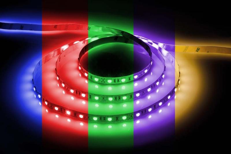 Лента светодиодная LS606, готовый комплект 3м 60SMD(5050)/м 14.4Вт/м IP20 12V RGB