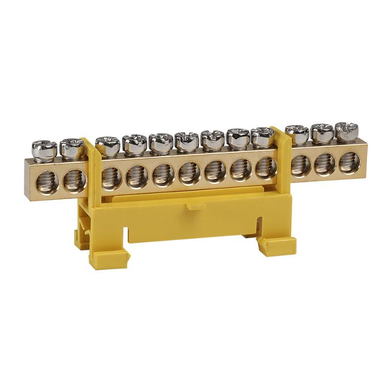 Шина нулевая тип Стойка OptiKit  BB-S-PE-DIN-12-6х9 желтый