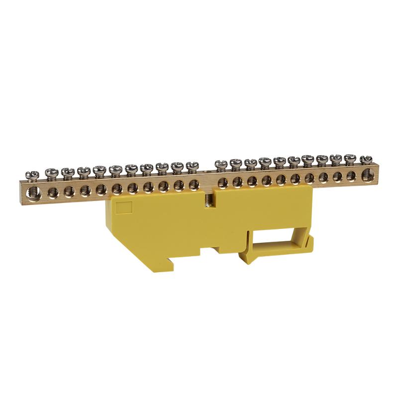 Шина нулевая с изолятором OptiKit  BB-D-PE-DIN-22-6х9 желтый