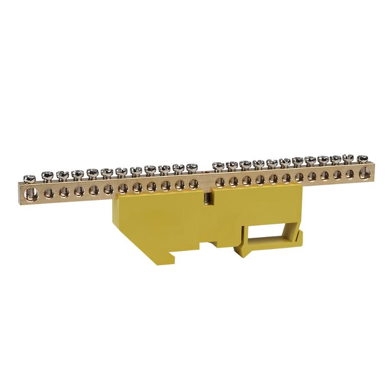 Шина нулевая с изолятором OptiKit  BB-D-PE-DIN-24-6х9 желтый