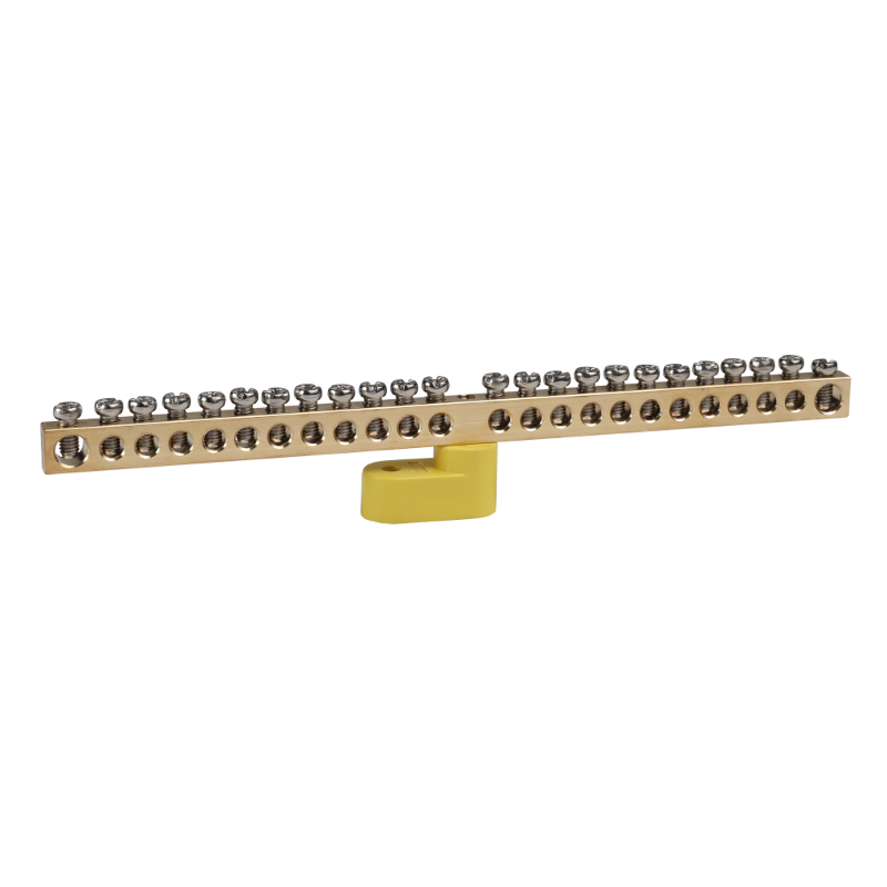 Шина нулевая с изолятором OptiKit  BB-O-PE-S-24-6х9 желтый