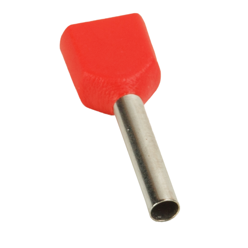 Наконечник штыревой втулочный под два провода OptiKit T-Shv2-PVC- 0,75-8(100шт)