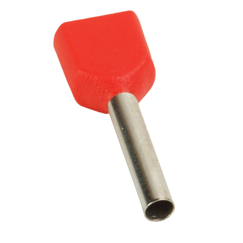 Наконечник штыревой втулочный под два провода OptiKit T-Shv2-PVC- 1,5-12(100шт)