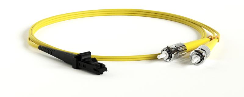 Патч-корд FC-D2-9-MTRJM/UR-ST/UR-H-3M-LSZH-YL волоконно-оптический (шнур) SM 9/125 (OS2), ST-MTRJ(папа), 2.0 мм, duplex, LSZH, 3 м