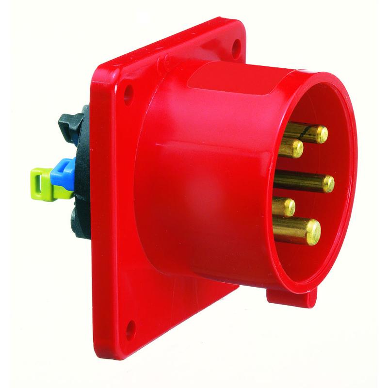 Вилка встраиваемая 32А 5р(3р+N+PЕ) 400В 6h IP44 QC7 75x75 I 282002-Bals I Bals