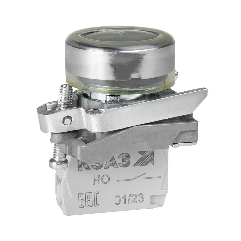Кнопка КМЕ4210мС-черный-1но+0нз-цилиндр-IP65