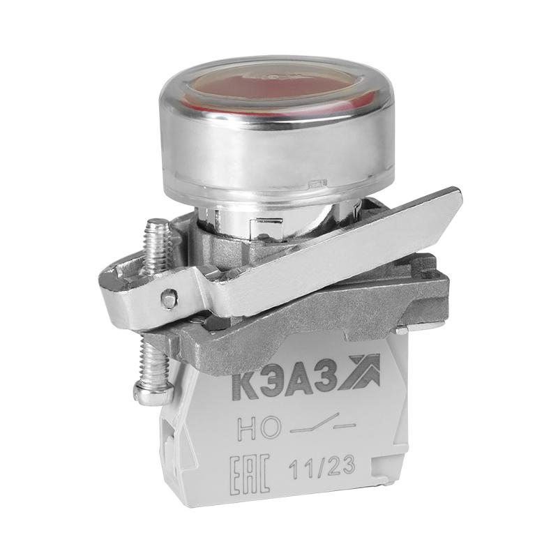 Кнопка КМЕ4210мС-красный-1но+0нз-цилиндр-IP65