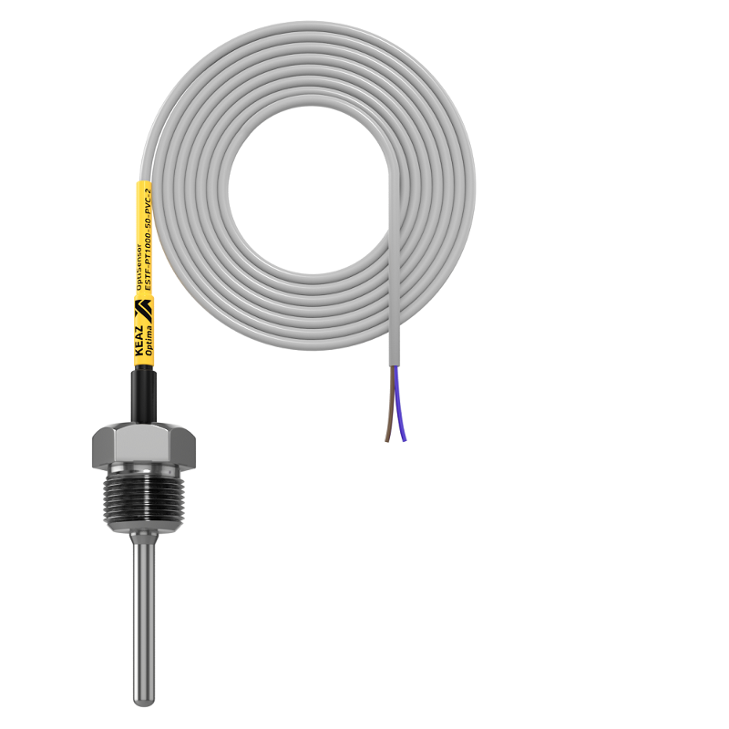 Датчик температуры погружной OptiSensor ESTF-PT1000-50-PVC-2