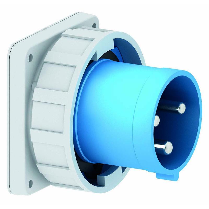 Вилка встраиваемая прямая 125A 3p(1р+N+PЕ) 6h 230V IP67 2860 120х120 I 2860-Bals I Bals